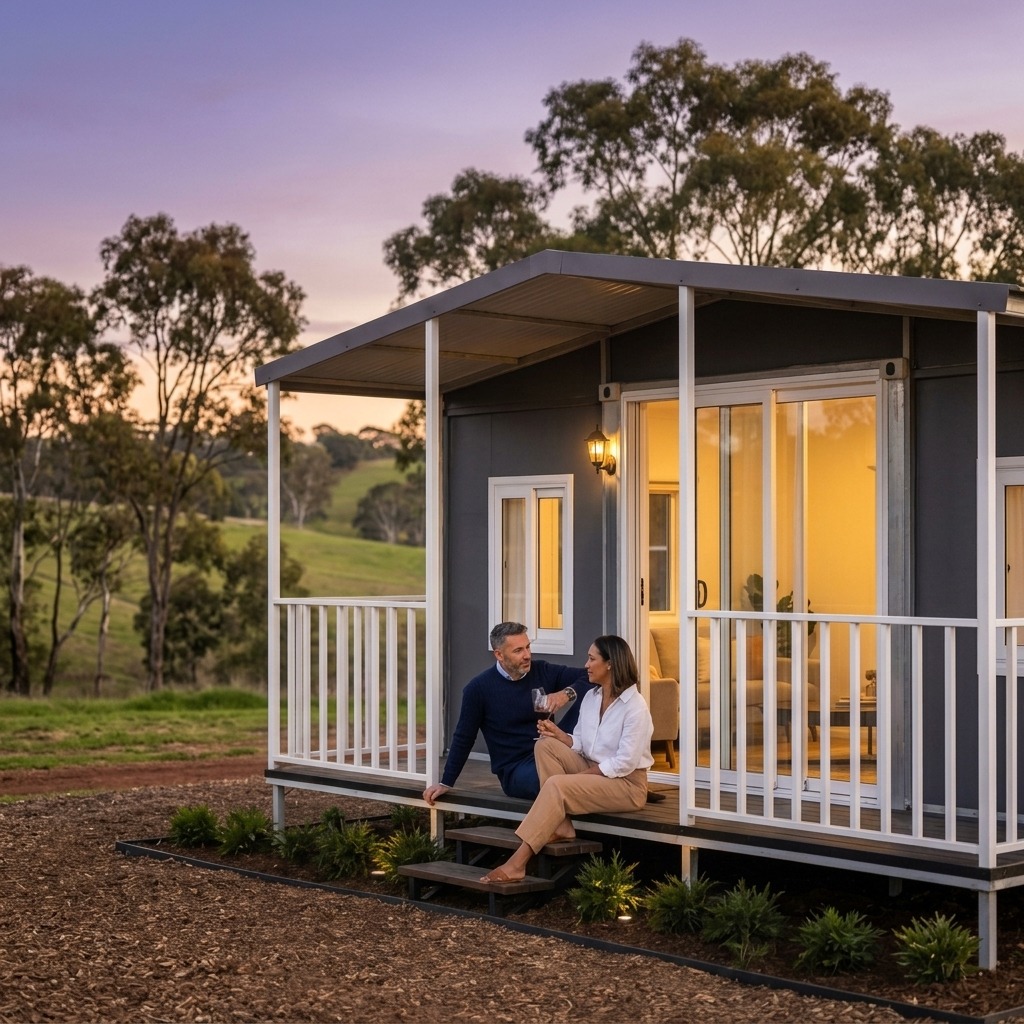 OwnSpace 20 exterior — evening porch view