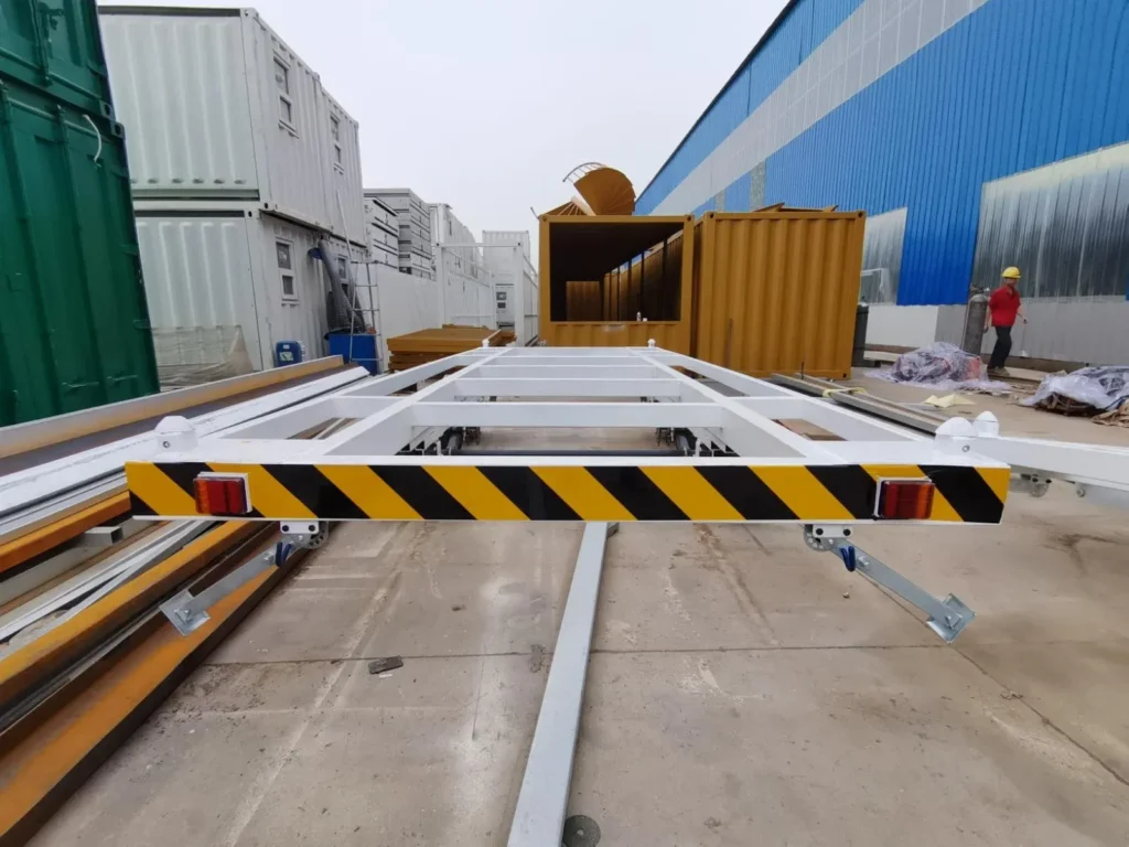 OwnTrailer 20ft tiny home trailer base with heavy-duty steel chassis