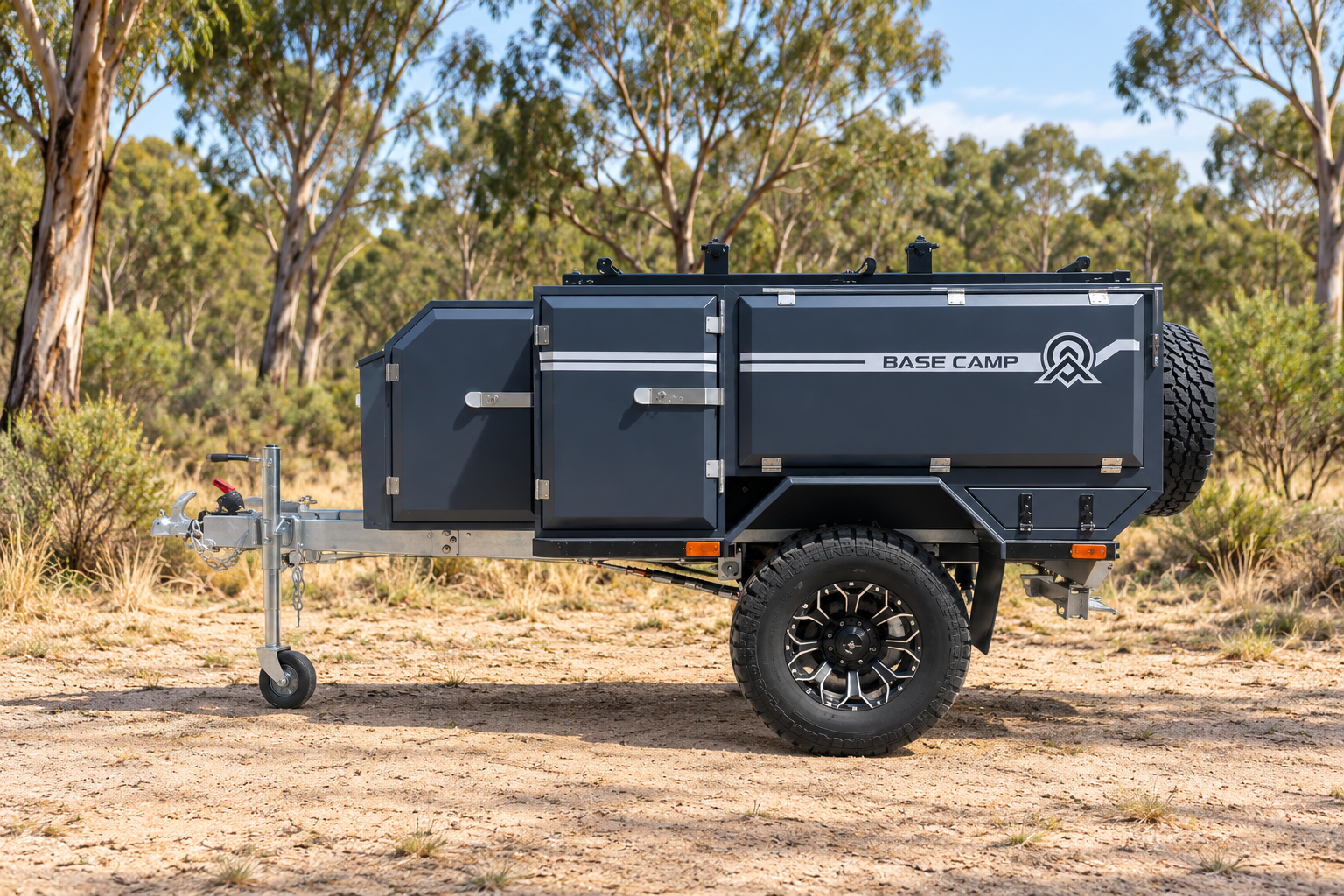 Base Camp 3B camper trailer in Australian bushland