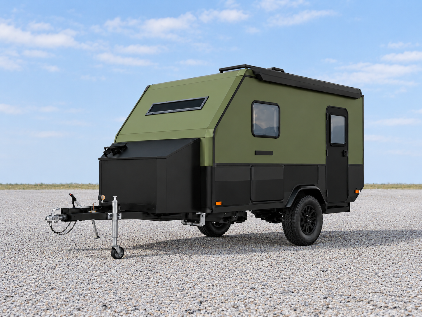 Black Rhino T11 caravan — illustrative outdoor preview